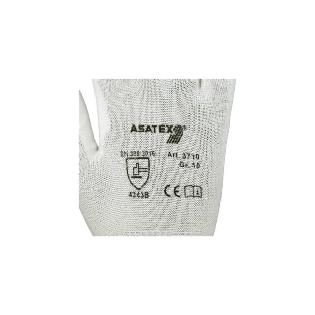 ASATEX Cut-resistant glove  size 7 white EN 388 PPE category II HDPE w.polyurethane - Image 2