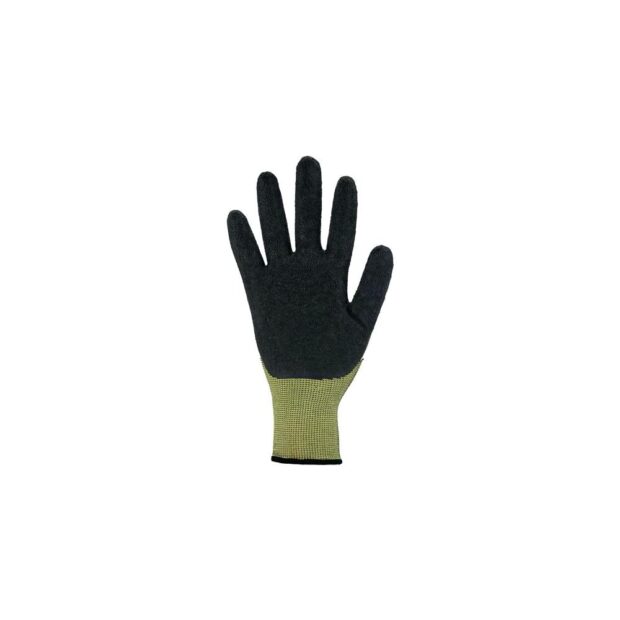 ASATEX Glove  size 8 yellow/black EN 388 PPE category II nylon with natural latex - Image 2