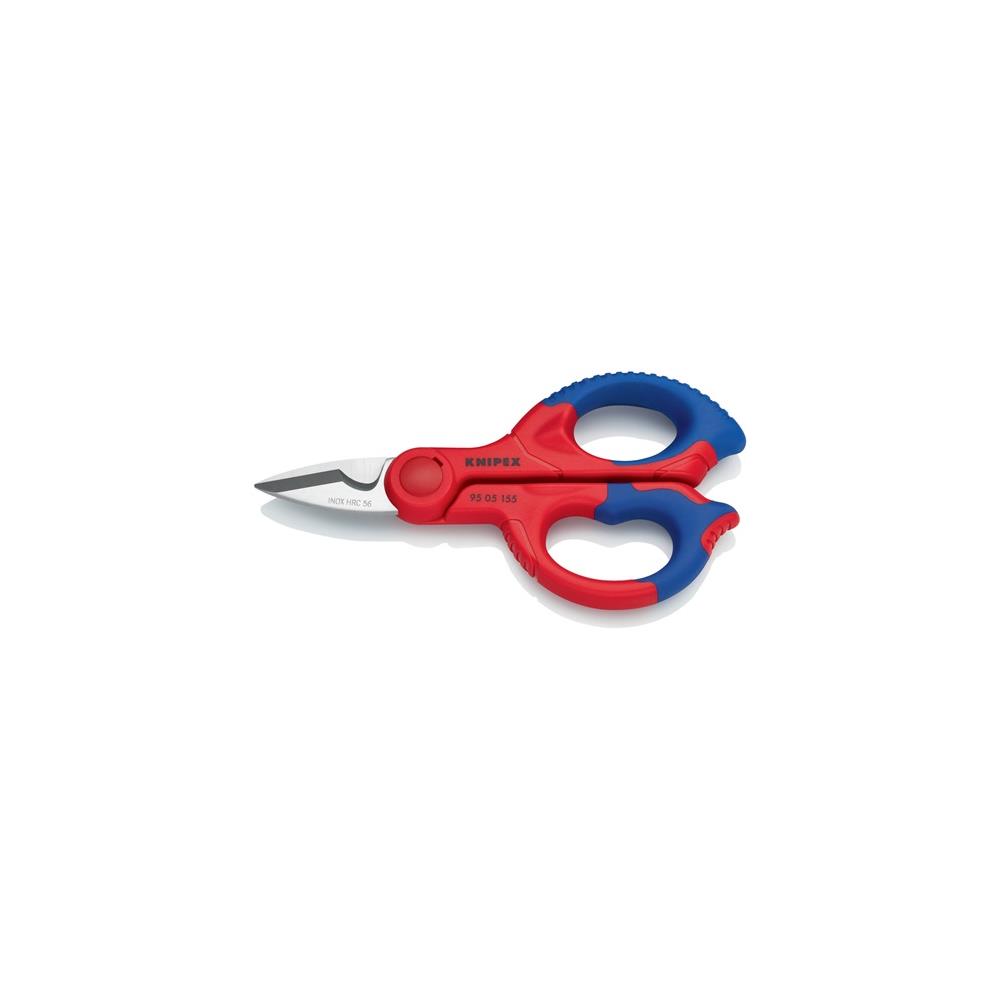 KNIPEX Electrician/craftsman's scissors length 155 mm 2-component grips