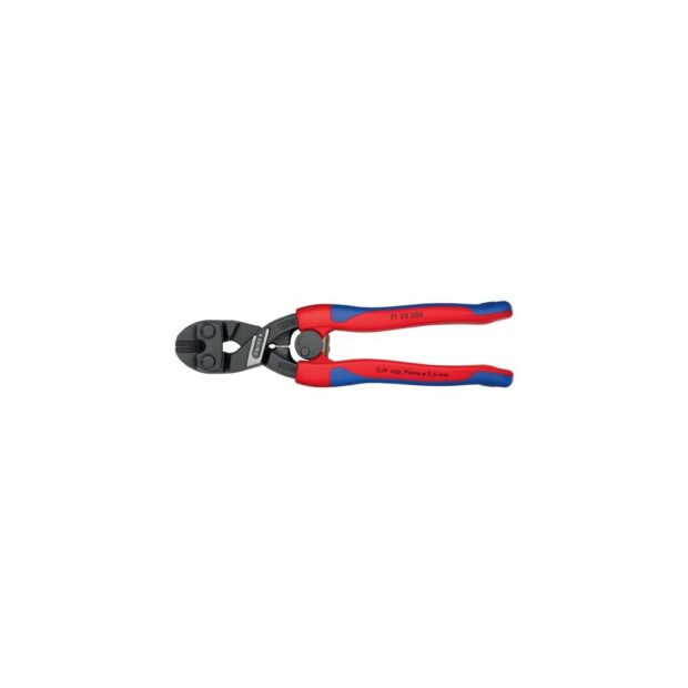 KNIPEX Compact bolt cutter CoBolt length 200 mm multi-component handles 20 deg shape 2 w/o recess soft 6 mm medium 5.2 mm hard 4 mm - Image 7