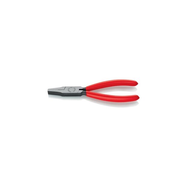 KNIPEX Flat nose pliers  overall length 160 mm polished black atramentised head plastic-coated