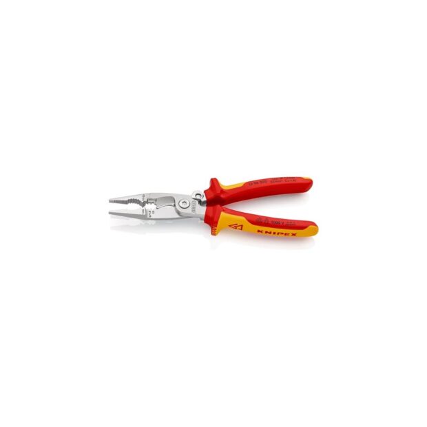 KNIPEX Electric installation pliers  length 200 mm VDE chrome-plated multi-component handles with opening spring - Image 5