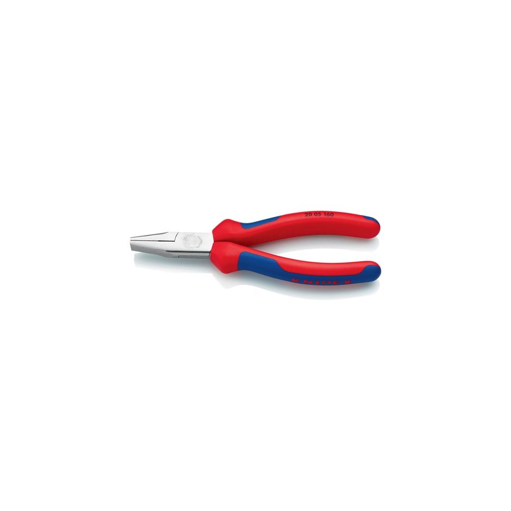 KNIPEX Flat nose pliers DIN ISO 5745 overall length 160 mm chrome-plated multi-component handles