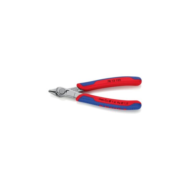 KNIPEX Electronic side cutter Super-Knips® stain. steel length 125 mm shape 1 facet no polished - Image 3