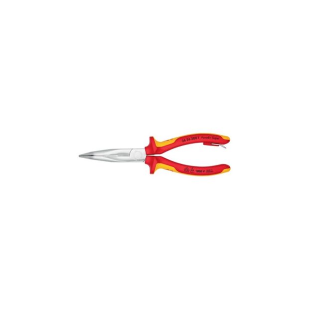 KNIPEX Needle-nose pliers  length 200 mm shape 2 40 deg angled VDE multi-component handles - Image 2