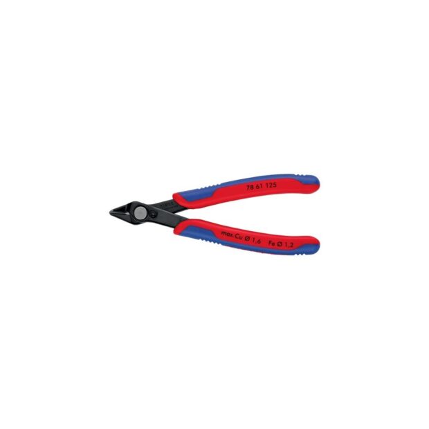 KNIPEX Electronic side cutter Super-Knips® length 125 mm shape 6 facet no special tool steel, burnished