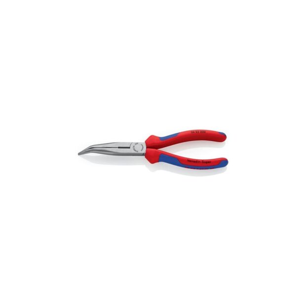 KNIPEX Needle-nose pliers  length 200 mm polished 40 deg angled multi-component handles