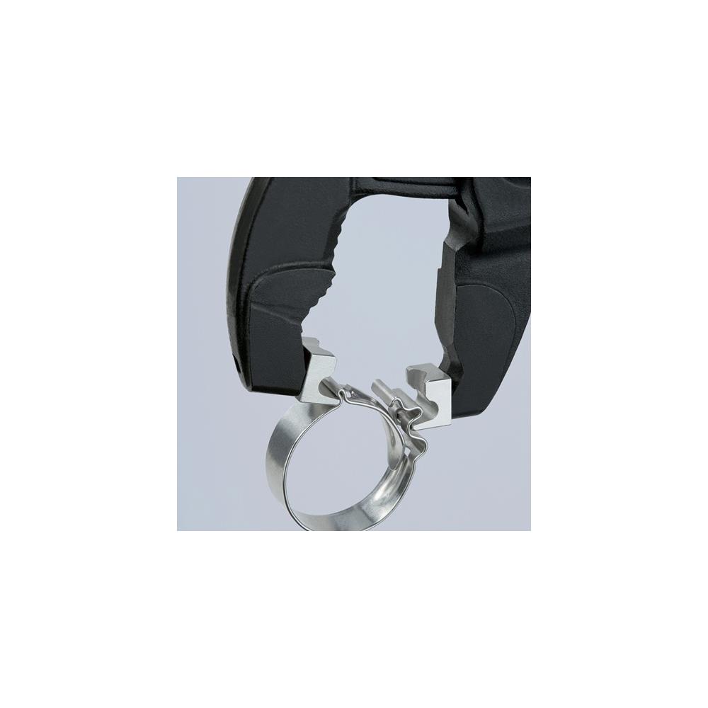 KNIPEX Hose clip tool overall length 180 mm grey atramentised head plastic-coated - Image 8