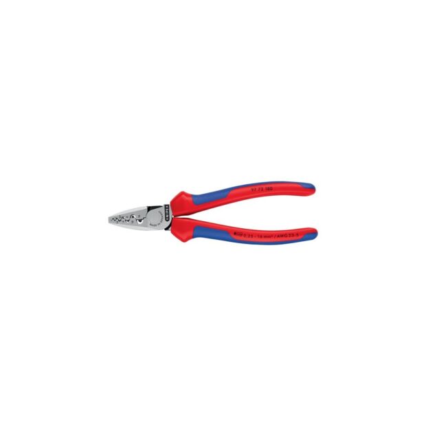 KNIPEX Wire end ferrule pliers  overall length 180 mm 0.25-16.0 (AWG 23-5) mm² polished multi-component handles - Image 4