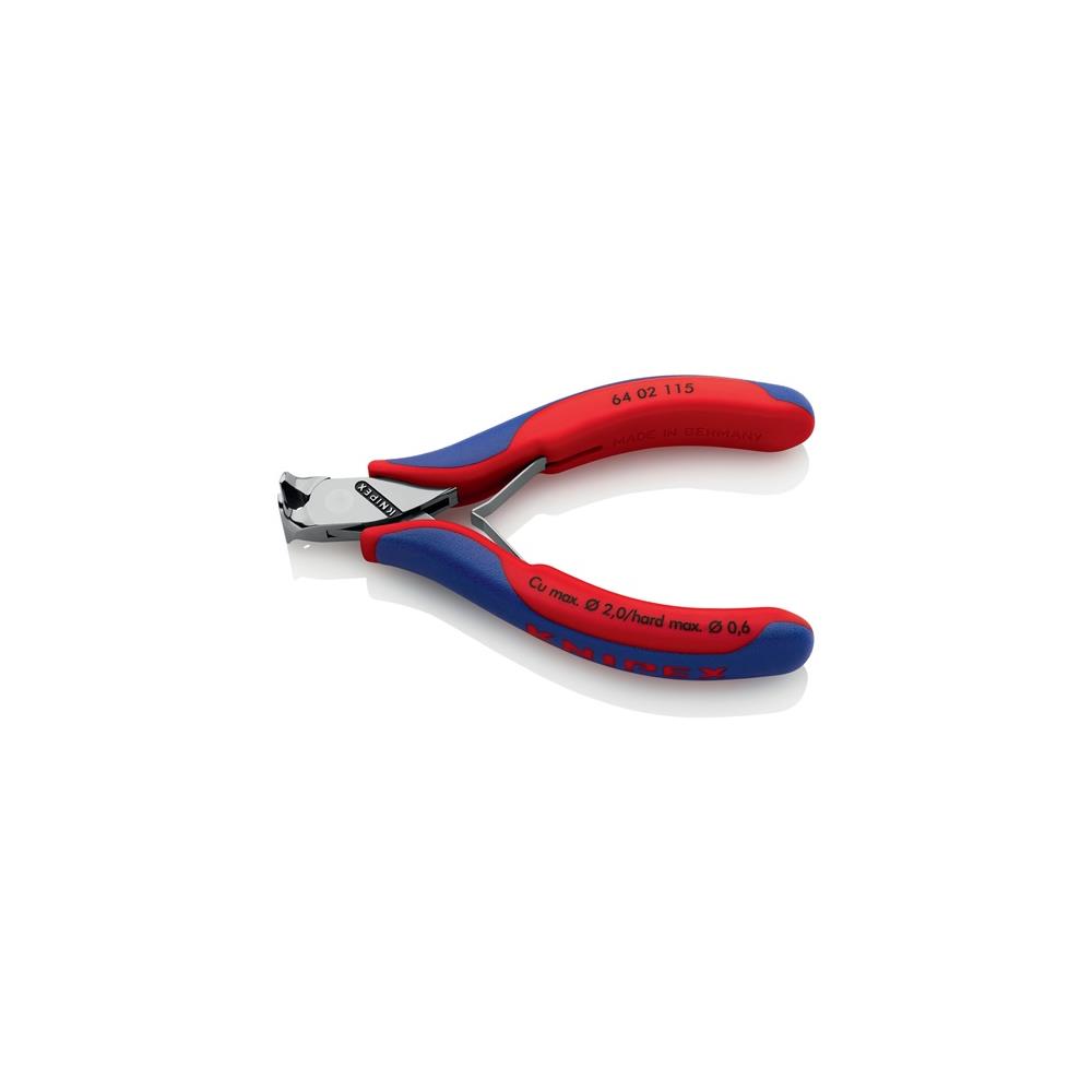 KNIPEX Electronic end cutter length 115 mm shape 0 facet yes, mirror polished multi-component handles - Image 2