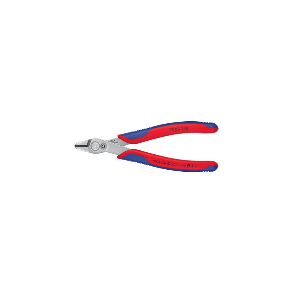 KNIPEX Electronic side cutter Super-Knips® stain. steel length 140 mm facet no polished