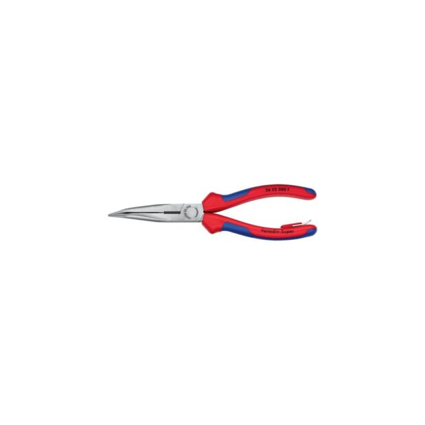 KNIPEX Needle-nose pliers  length 200 mm polished 40 deg angled with fixing eye multi-component handles - Image 4