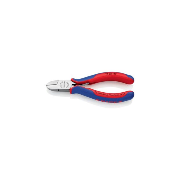 KNIPEX Electronic side cutter  length 130 mm shape 0 facet yes, multi-component handles mirror polished