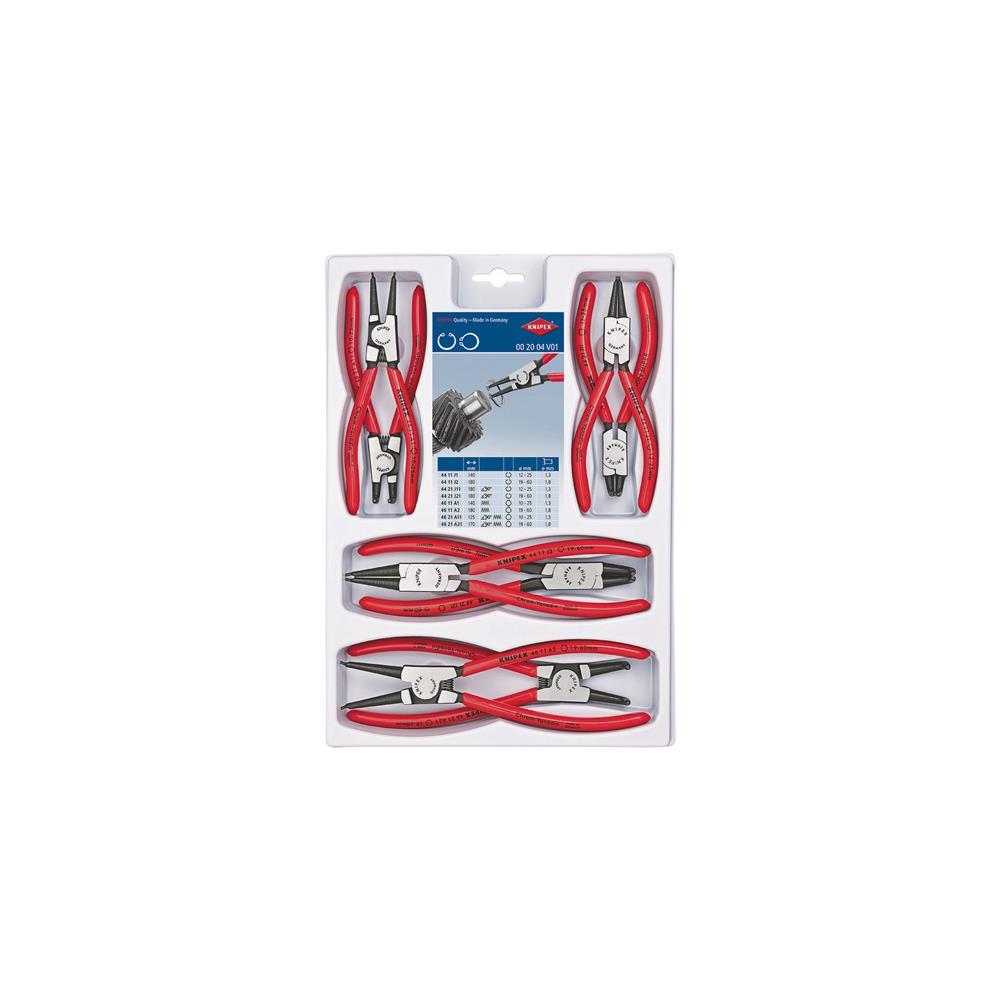 KNIPEX Circlip pliers set 8-part euro slot hanger 10-60 mm Euro perforation