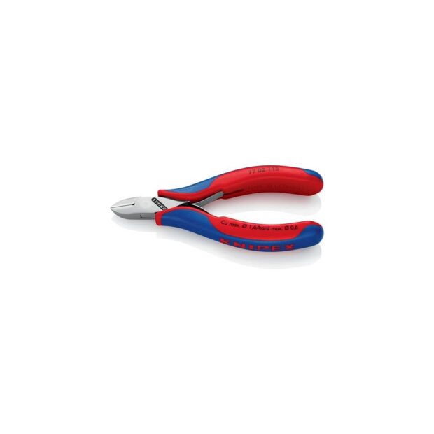 KNIPEX Electronic side cutter  length 115 mm shape 0 facet yes, small multi-component handles mirror polished