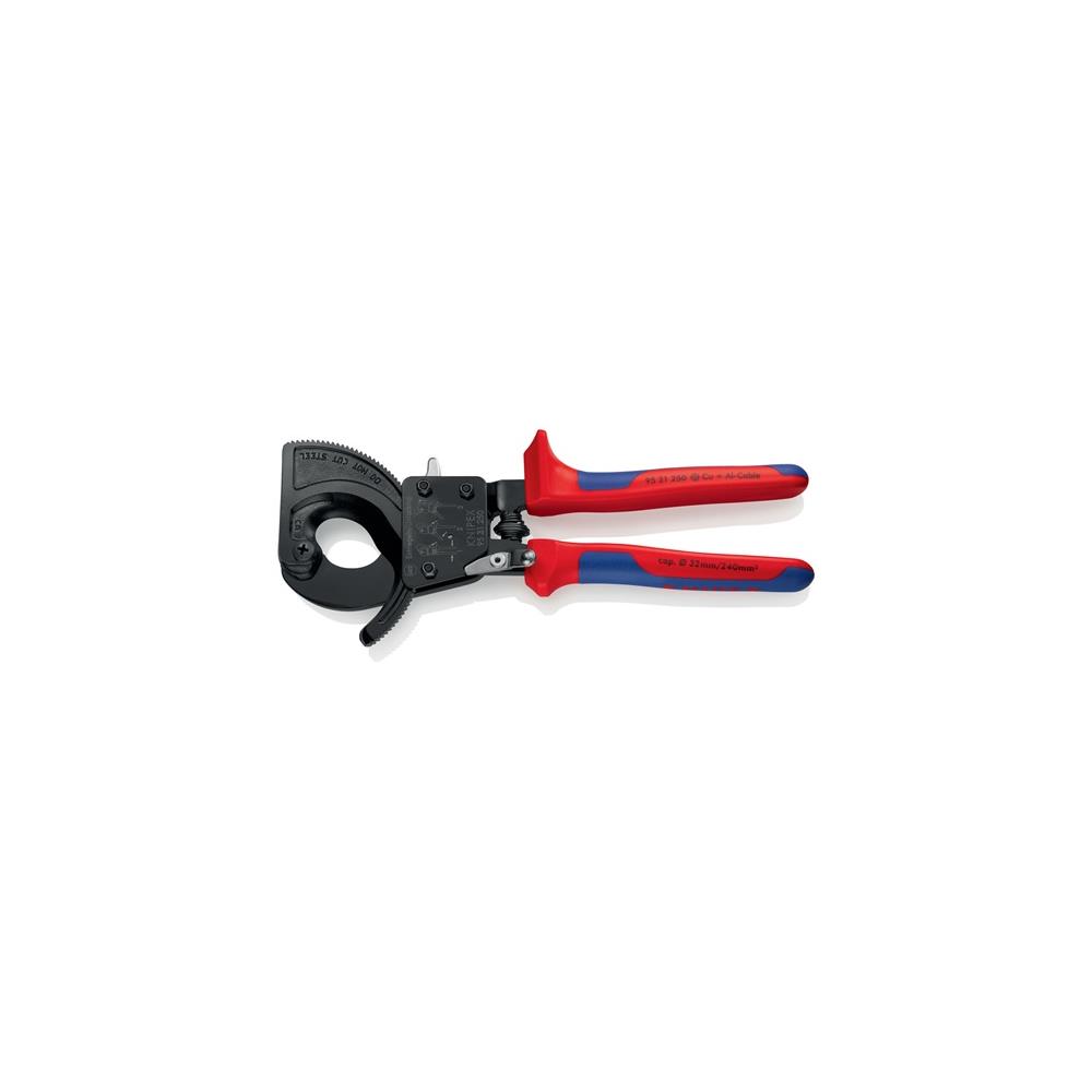 KNIPEX Cable cutter overall L 250 mm max. 32 (240 mm²) mm multi-component handles