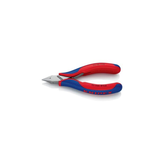 KNIPEX Electronic side cutter  length 115 mm shape 4 facet yes, small multi-component handles mirror polished