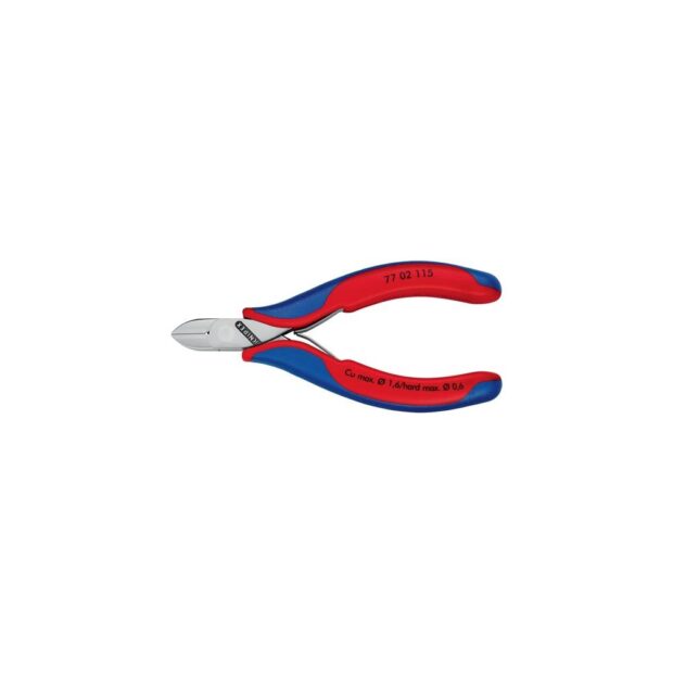 KNIPEX Electronic side cutter  length 115 mm shape 0 facet yes, small multi-component handles mirror polished - Image 6