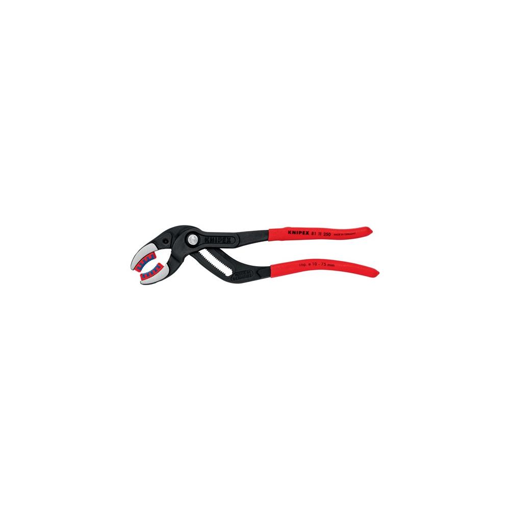 KNIPEX Siphon/connector pliers length 250 mm clamping width 10-75 mm black atramentised with plastic jaws