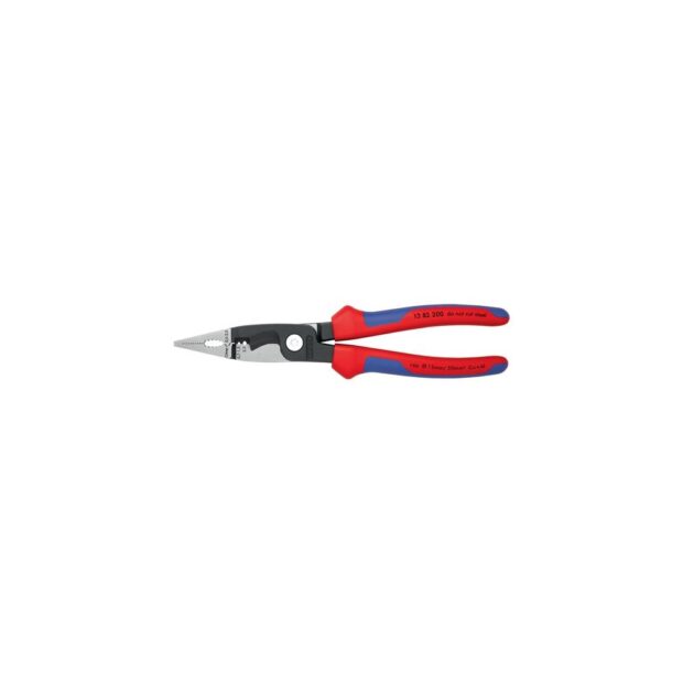 KNIPEX Electric installation pliers  length 200 mm polished multi-component handles without opening spring