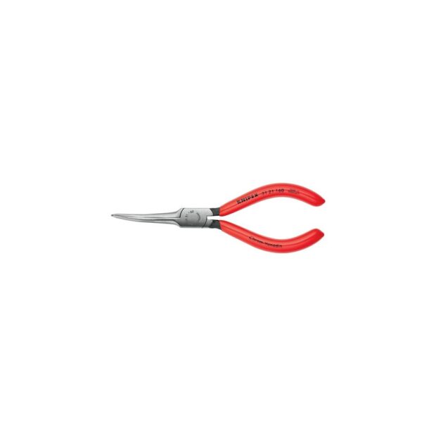 KNIPEX Needle-nose pliers ISO 5743 length 160 mm 45 deg angled black atramentised plastic-coated - Image 3