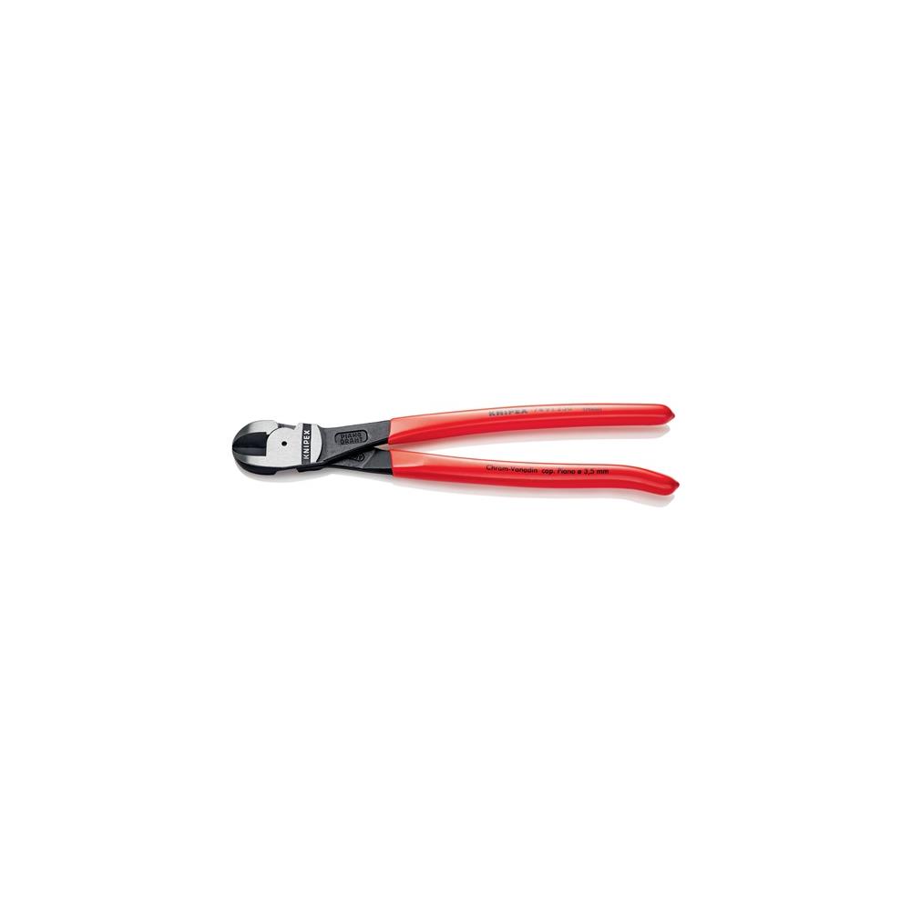 KNIPEX Power centre cutter ISO 5743 length 250 mm polished plastic coated