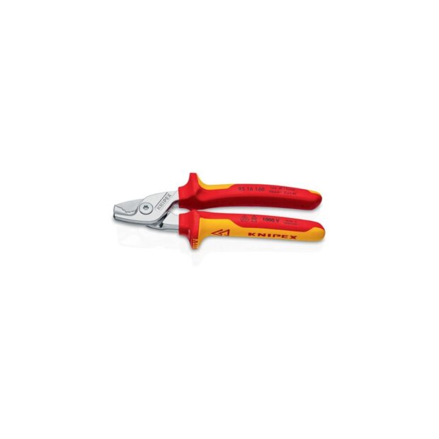 KNIPEX Cable shears  length 160 mm chrome-plated VDE head multi-component handles shape 1