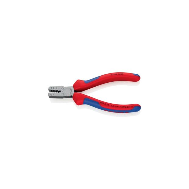 KNIPEX Wire end ferrule pliers  overall length 145 mm 0.25-2.5 (AWG 23-13) mm² polished multi-component handles - Image 2