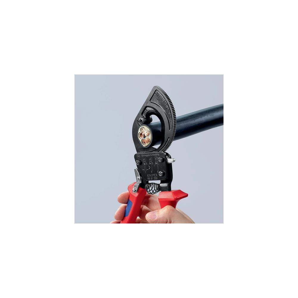 KNIPEX Cable cutter overall L 250 mm max. 32 (240 mm²) mm multi-component handles - Image 4