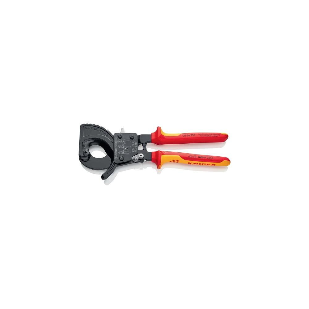 KNIPEX Cable cutter overall L 250 mm max. 32 (240 mm²) mm multi-component handles VDE