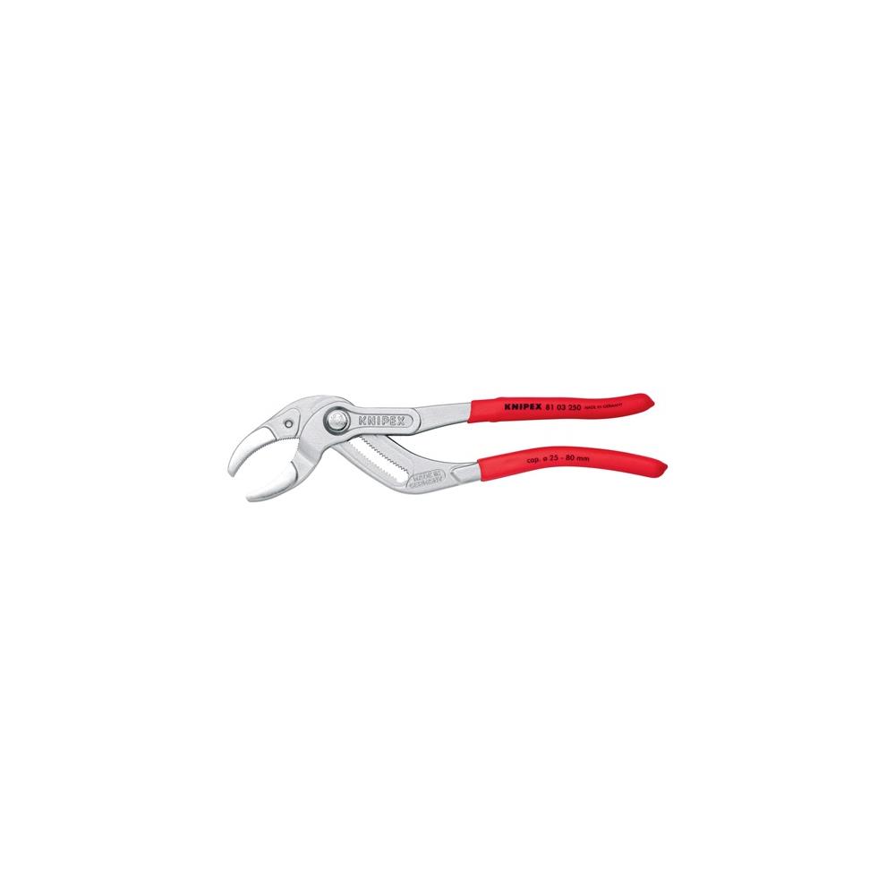 KNIPEX Siphon/connector pliers length 250 mm clamping width 25-80 mm chrome-plated