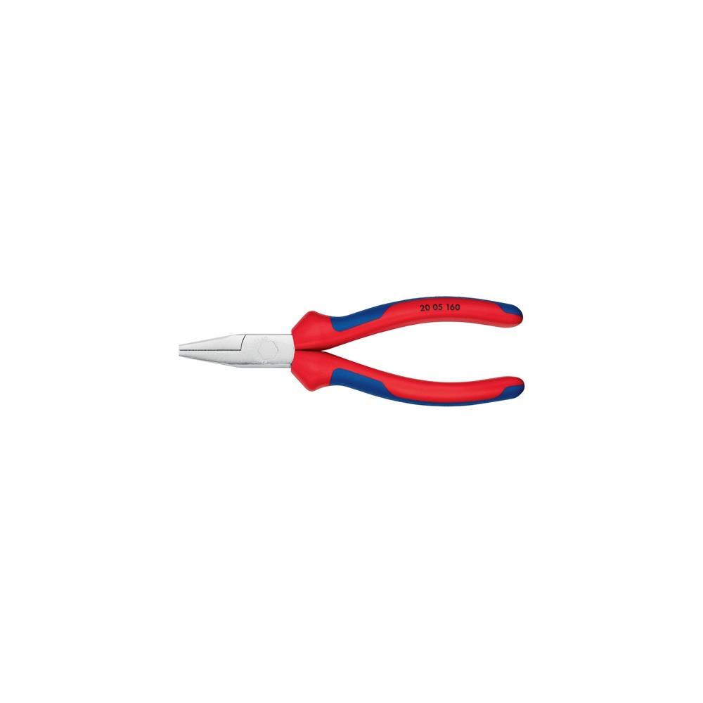 KNIPEX Flat nose pliers DIN ISO 5745 overall length 160 mm chrome-plated multi-component handles - Image 2