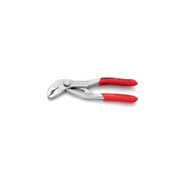 KNIPEX Water pump pliers Cobra® length 125 mm clamping width 27 mm chrome-plated plastic-coated