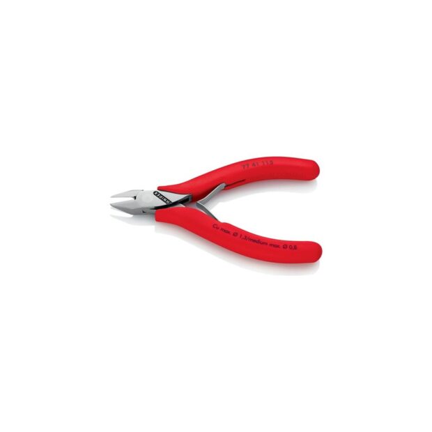 KNIPEX Electronic side cutter  length 115 mm shape 2 facet no, plastic over mirror polished - Image 5