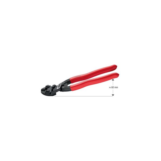 KNIPEX Compact bolt cutter CoBolt® length 200 mm plastic coated 20 deg 3.6 mm with recess soft 6 mm medium 5.2 mm hard 4 mm - Image 4