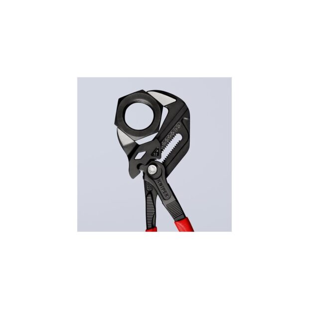 KNIPEX Pliers spanner ISO 5743 length 250 mm black atramentised clamping width 52 mm plastic-coated - Image 4