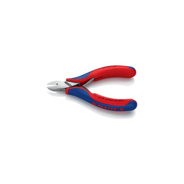 KNIPEX Electronic side cutter  length 115 mm shape 1 facet yes, multi-component handles mirror polished - Image 3