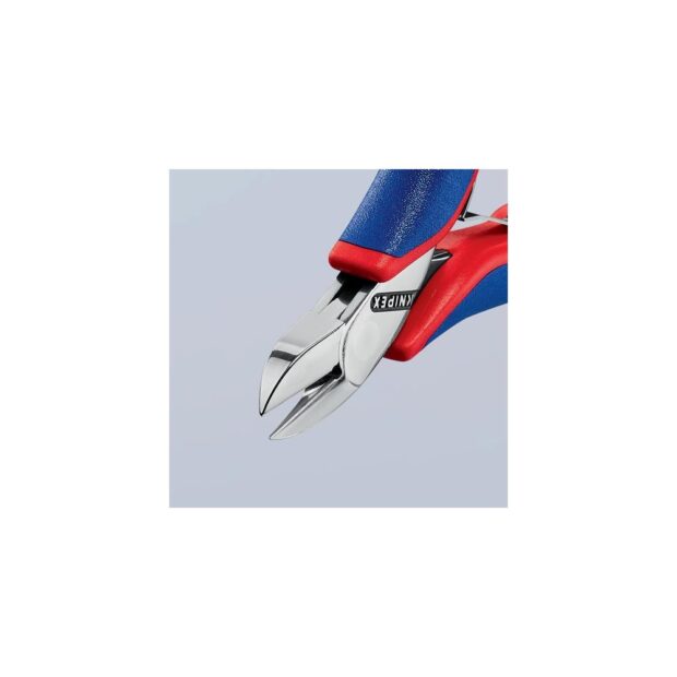 KNIPEX Electronic side cutter  length 115 mm shape 2 facet no, multi-component handles mirror polished - Image 4