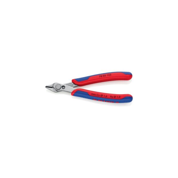 KNIPEX Electronic side cutter Super-Knips® stain. steel length 125 mm shape 0 facet no polished - Image 4