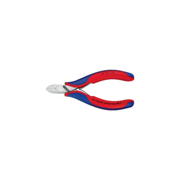 KNIPEX Electronic side cutter  length 115 mm shape 1 facet yes, multi-component handles mirror polished - Image 4