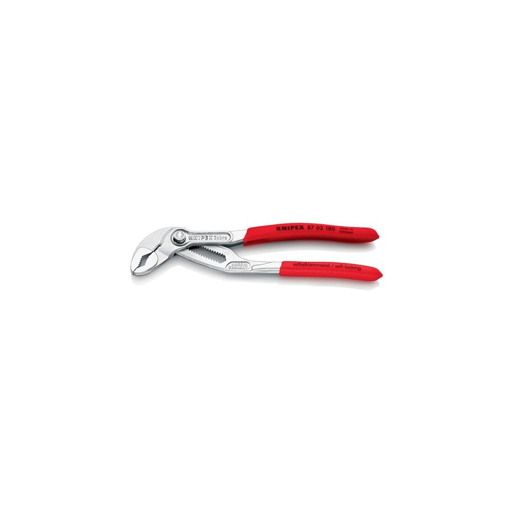KNIPEX Water pump pliers Cobra® length 180 mm clamping width 36 mm chrome-plated plastic-coated