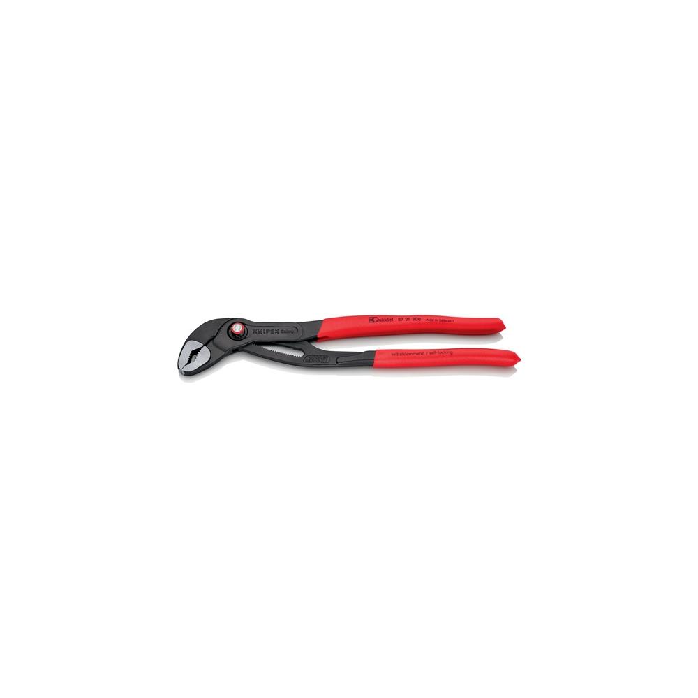 KNIPEX Water pump pliers Cobra® length 300 mm clamping width 60 mm polished plastic-coated Quick Set