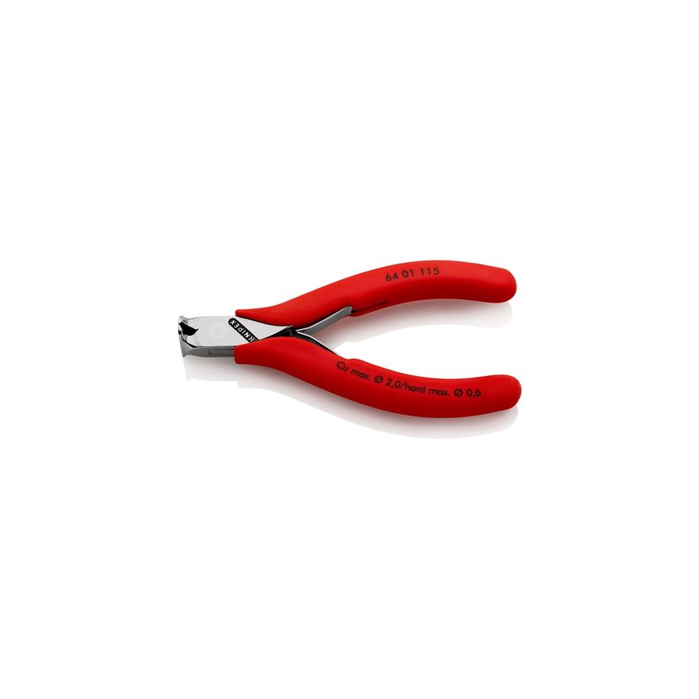 KNIPEX Electronic end cutter length 115 mm shape 0 facet yes, mirror polished plastic-coated