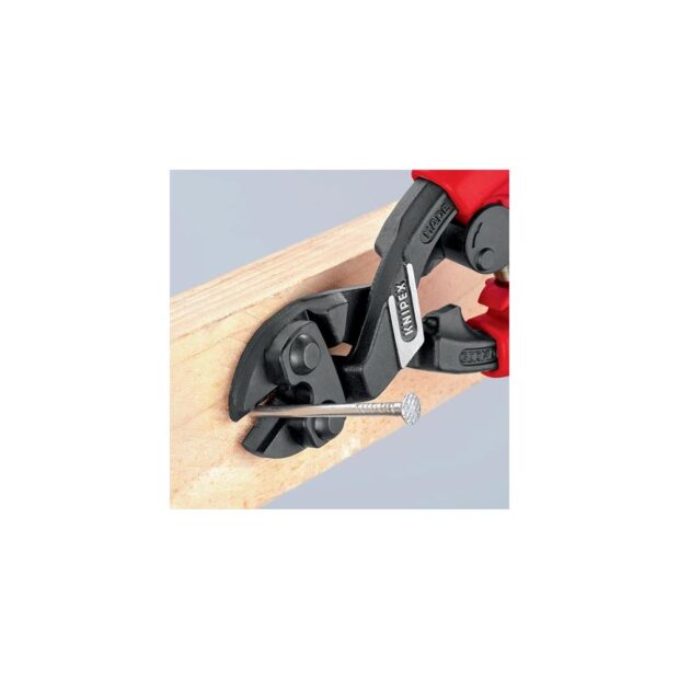 KNIPEX Compact bolt cutter CoBolt length 200 mm multi-component handles 20 deg shape 2 w/o recess soft 6 mm medium 5.2 mm hard 4 mm - Image 4