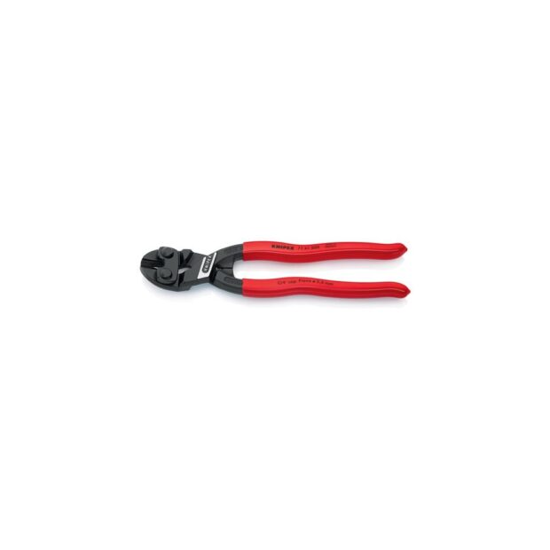 KNIPEX Compact bolt cutter CoBolt® length 200 mm plastic coated 20 deg 3.6 mm with recess soft 6 mm medium 5.2 mm hard 4 mm