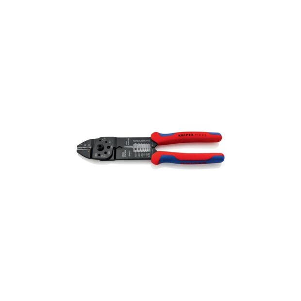 KNIPEX Crimping pliers  length 230 mm 0.5-6 (AWG 20-10) mm² w.plast.coat. hand. f.insul. cable lugs