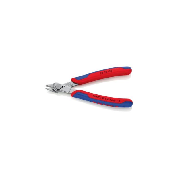 KNIPEX Electronic side cutter Super-Knips® stain. steel length 125 mm shape 1 facet no polished - Image 6