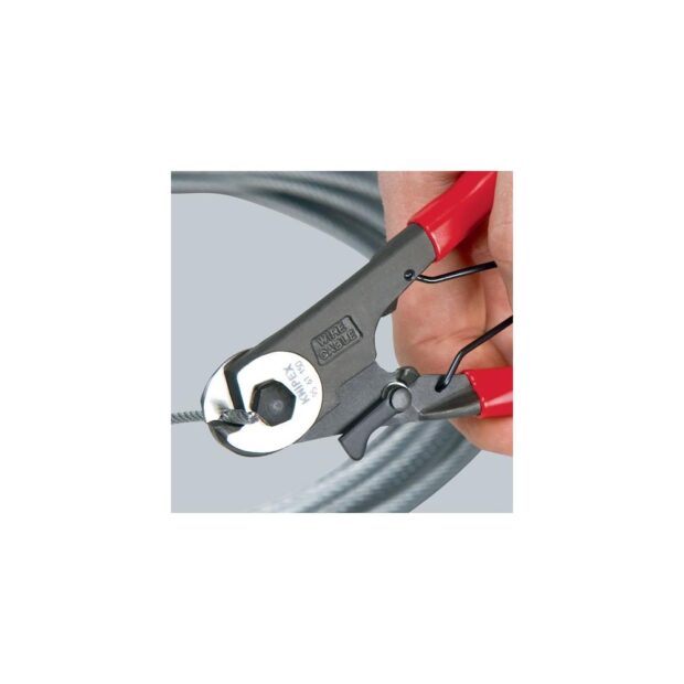 KNIPEX Bowden cable cutter  overall length 150 mm wire rope diameter 3 mm polished plastic coated - Image 2