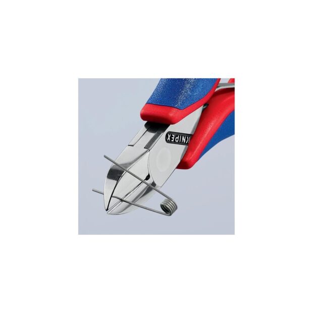 KNIPEX Electronic side cutter  length 115 mm shape 0 facet yes, small multi-component handles mirror polished - Image 3