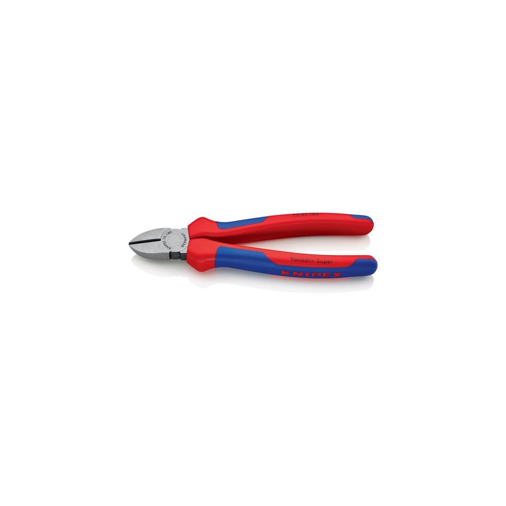 KNIPEX Side cutter length 180 mm polished head multi-component handles max. 2.5 mm